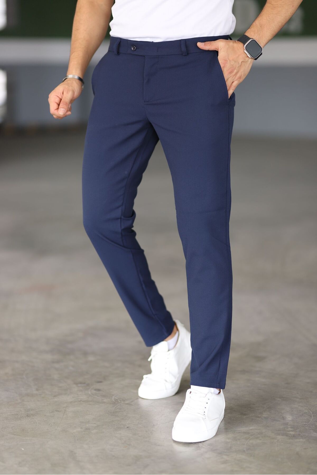 THE SERGIO TROUSERS - DARK BLUE