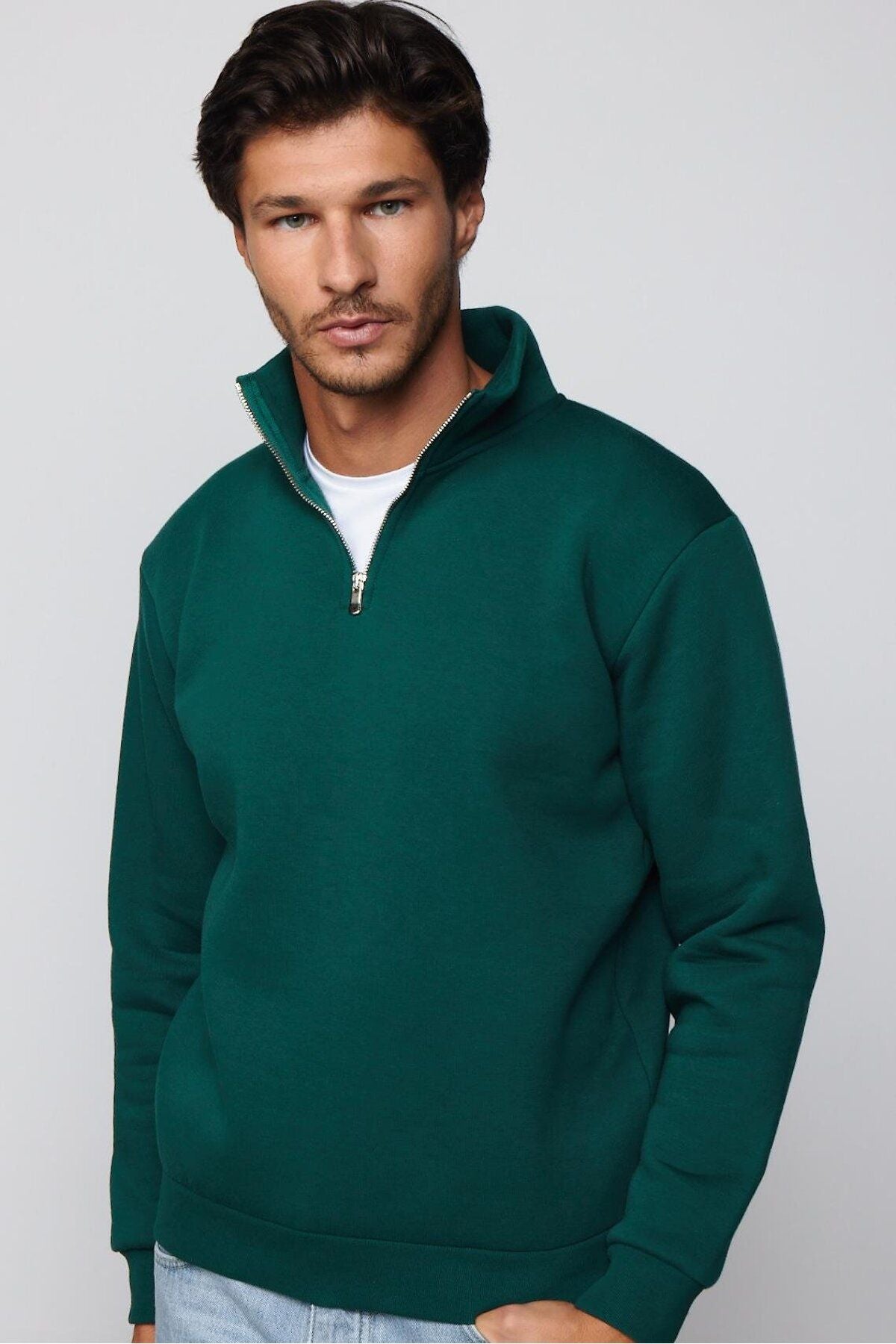 MAGLIONE CON MEZZA ZIP JASON