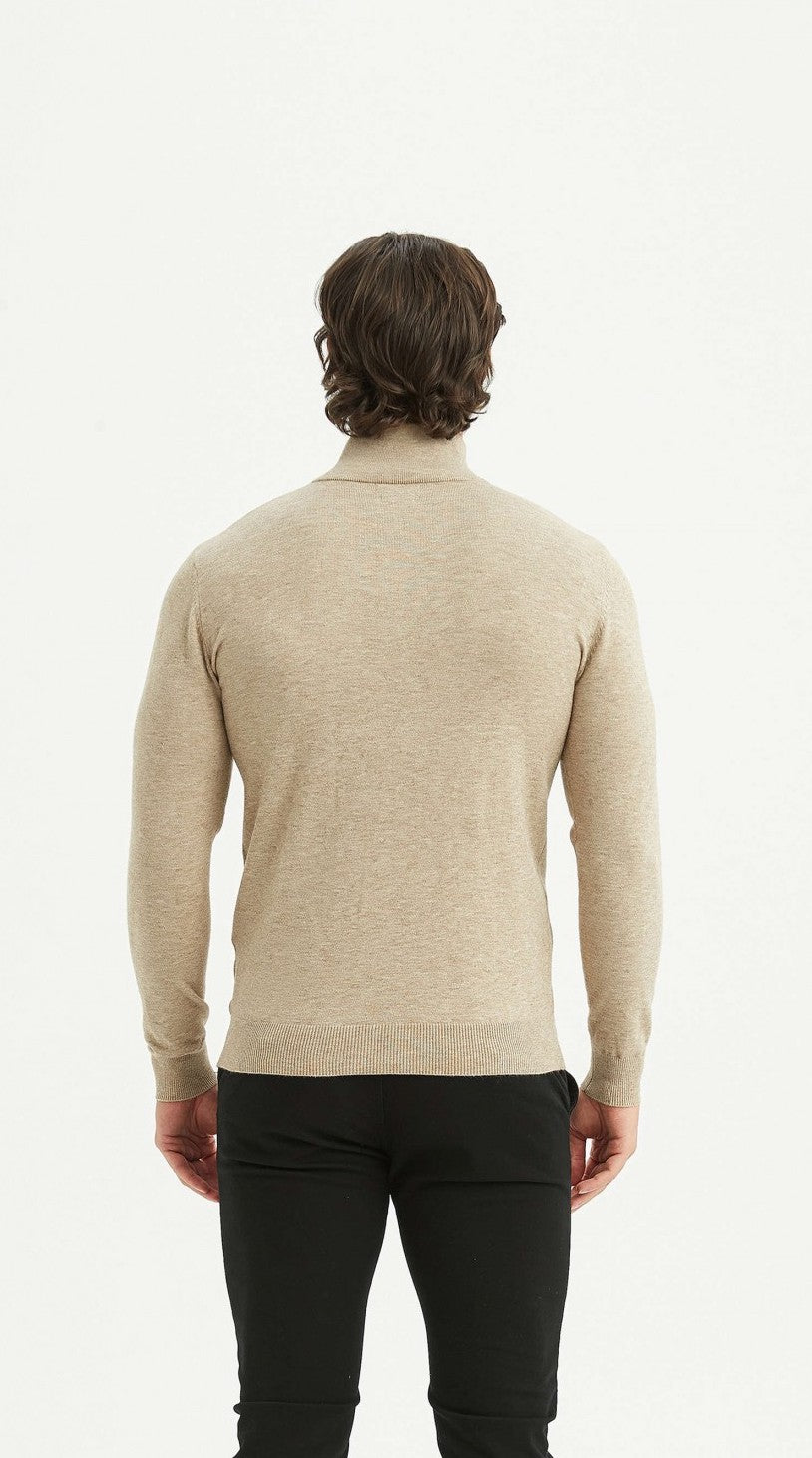 THE LUCA CASHMERE HALF ZIP SWEATER