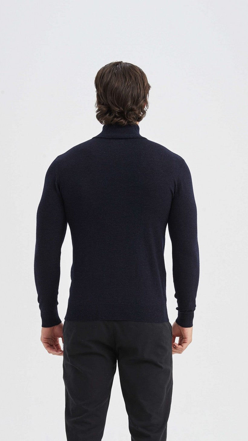 THE LUCA CASHMERE HALF ZIP SWEATER