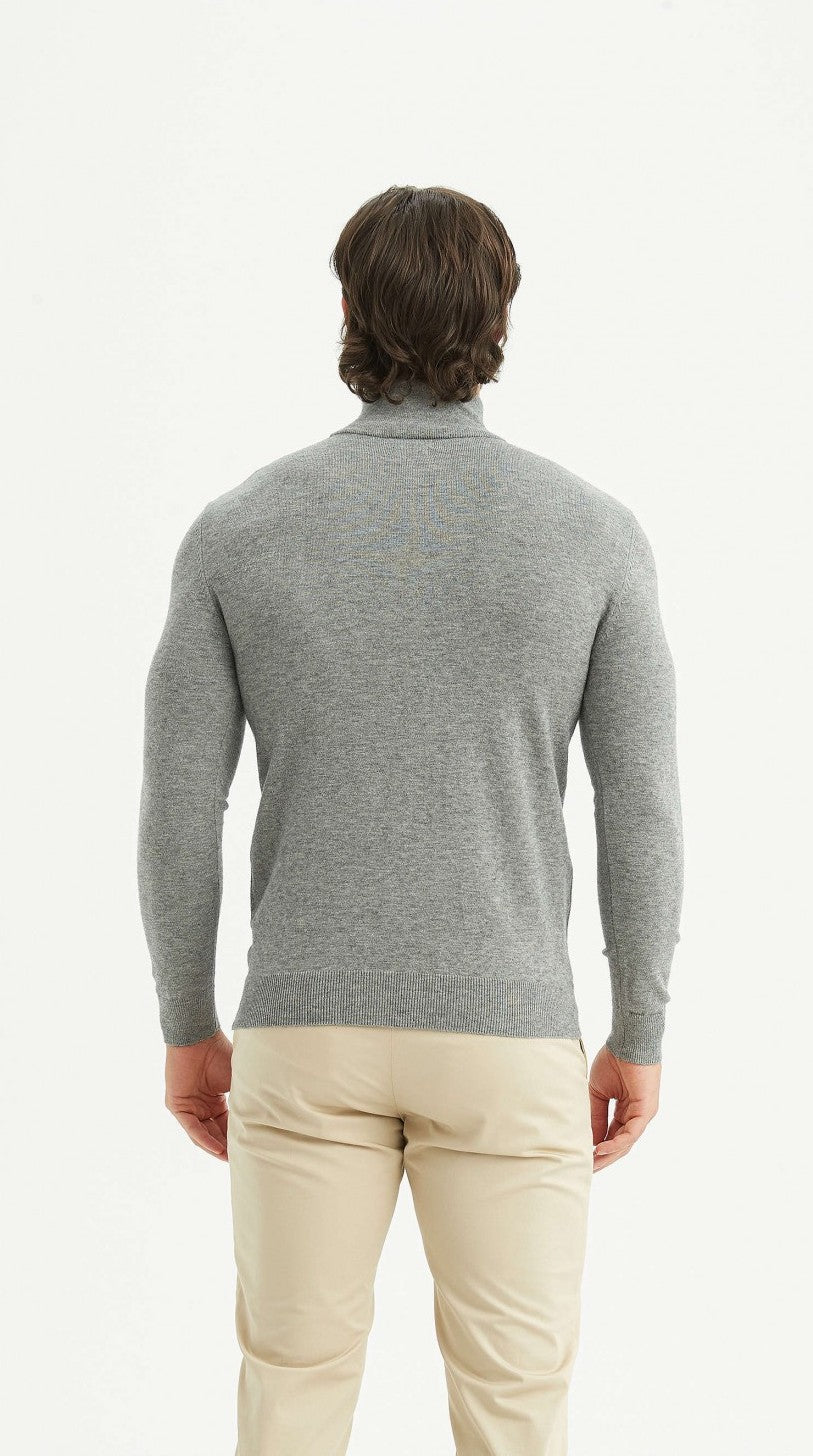 THE LUCA CASHMERE HALF ZIP SWEATER